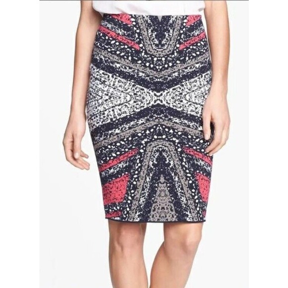 Diane Von Furstenberg Dresses & Skirts - DVF Diane Von Furstenberg Phaedra Stripe Geometric Stretch Pencil Skirt Large